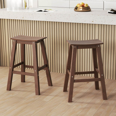 29" Patio Bar Stool with Curved Seat (Set of 2) product image
