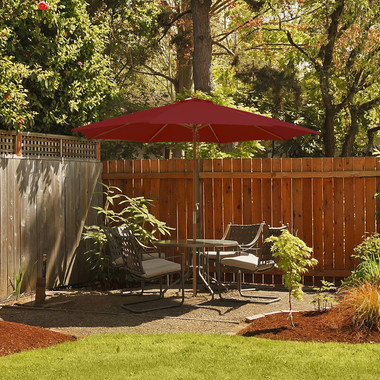 10-Foot Patio Umbrella with 8 Wooden Ribs & 3 Adjustable Heights product image