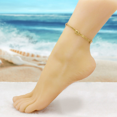 18K Yellow Gold High-Polish Ankle Bracelet product image