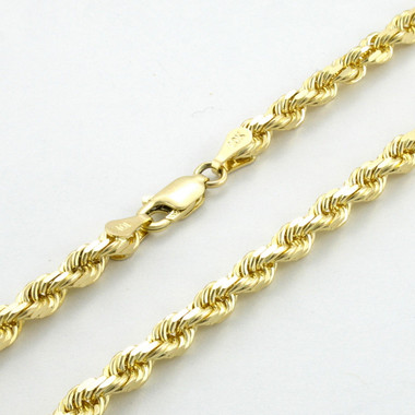 Solid 10K Yellow Gold 3mm Rope Chain product image