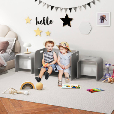 3-Piece Kids Wooden Table and Chairs Set  product image