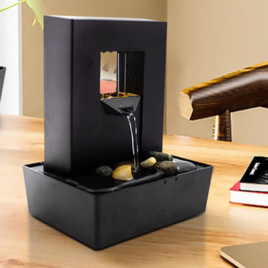 Desktop Fountain with LED Light and Polished Pebbles  product image