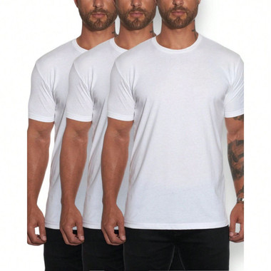 Men's Classic Comfy Crew or V-Neck Cotton Blend T-Shirt (3-Pack) product image