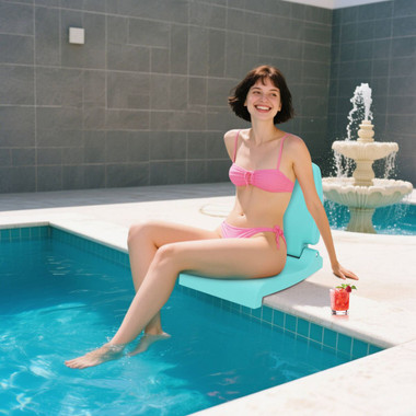 Poolside Chair with Back Support and Handle product image