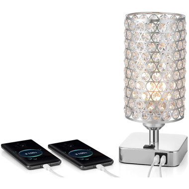 6W LED Crystal Table Lamp with USB Charging  product image