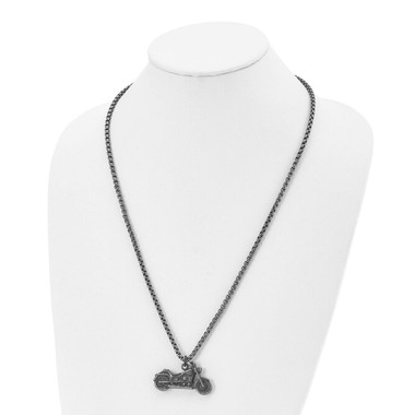 25.5" Stainless Steel Antiqued Motorcycle Necklace  product image