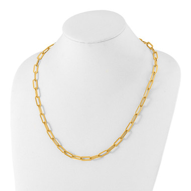 24" Stainless Steel Yellow IP Paperclip Chain Necklace product image