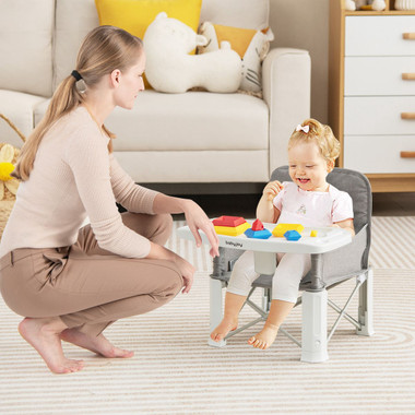 Travel Booster Seat with Removable Double Tray product image