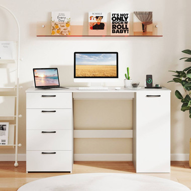 53" Computer Desk with Built-In Power Outlets  product image