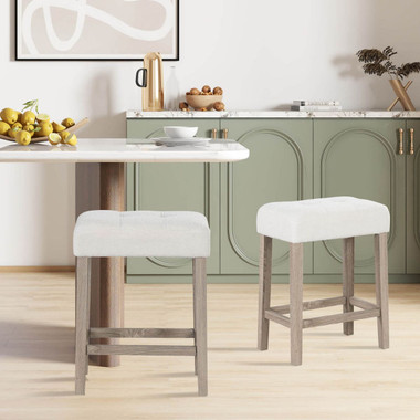 Counter Height Bar Stools with Rubber Wood Legs (2- or 4-Pack) product image