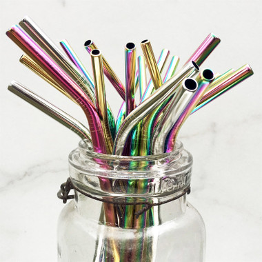 Eco-Friendly Stainless Steel Straws (4-Pack) product image