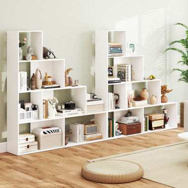 4-Tier Bookshelf  with 6 Storage Cubes product image