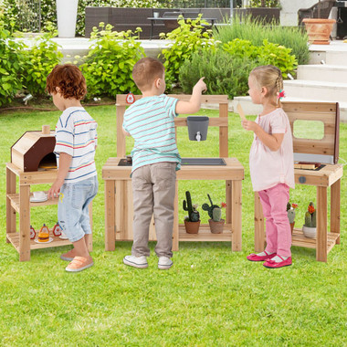 3-Piece Outdoor Wooden Kitchen Playset product image 3-Piece Outdoor Wooden Kitchen Playset product image