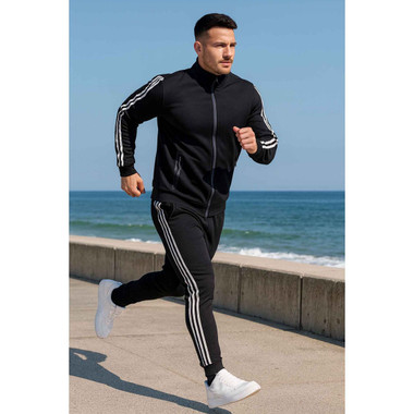 Men’s Tech Fleece Full Zip Hoodie & Jogger 2-Piece Tracksuit Set product image