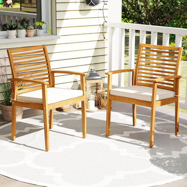 Patio Dining Chairs with Slatted Back  product image