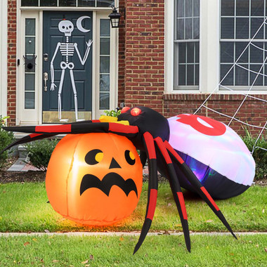 5 x 4.6FT Inflatable Spider with Pumpkin Halloween Decoration product image