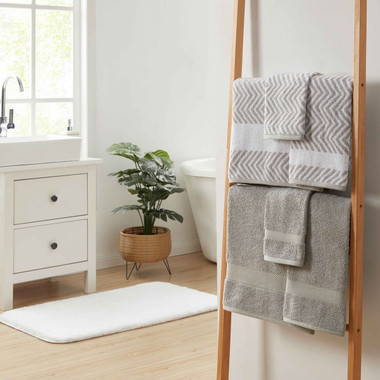Kathy Ireland 6-Piece Chevron Jacquard Towel Set with LetsDry product image