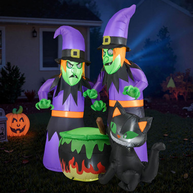 6-Foot Witches with Cauldron Inflatable product image