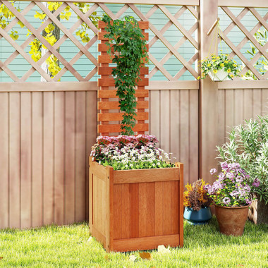 Wooden Raised Garden Bed with Open-Ended Base and Trellis product image Wooden Raised Garden Bed with Open-Ended Base and Trellis product image