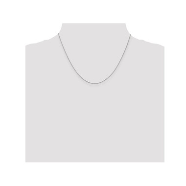 18" 14K White Gold Box Chain Necklace product image