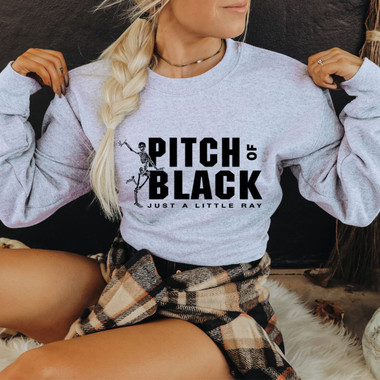 Women's Just A Little Ray of Pitch Black Sweatshirt product image Women's Just A Little Ray of Pitch Black Sweatshirt product image