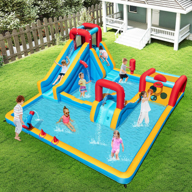 Inflatable Water Park with Protective Mesh Walls  product image Inflatable Water Park with Protective Mesh Walls  product image