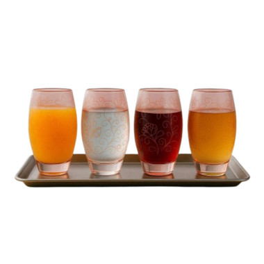 Epure Denali 17oz Floral Etched Cooler Glass (Set of 4) product image Epure Denali 17oz Floral Etched Cooler Glass (Set of 4) product image
