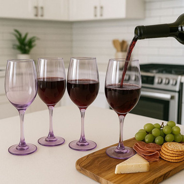 Epure Glassware Purple Spray 16.5oz Wine Glasses (Set of 4) product image Epure Glassware Purple Spray 16.5oz Wine Glasses (Set of 4) product image