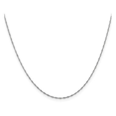 14K White Gold Singapore Chain Necklace product image