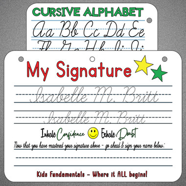 Personalized 2-in-1 Double-Sided Kids' Practice Signature Page product image
