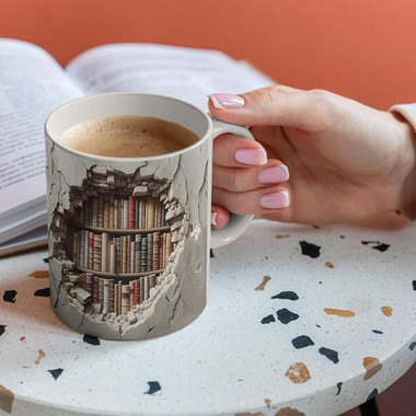 Library Bookshelf Mug product image