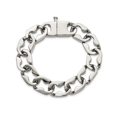 Men's Stainless Steel Polished Large Link Bracelet product image