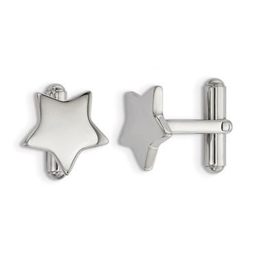 Men's Stainless Steel Polished Star CuffLinks product image