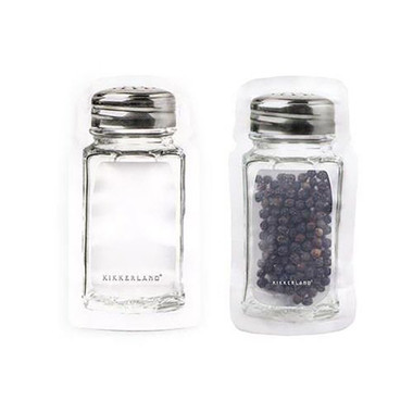 Kikkerland Salt & Pepper Shaker Stand-up Spice Zipper Storage Bags (20-Pack) product image