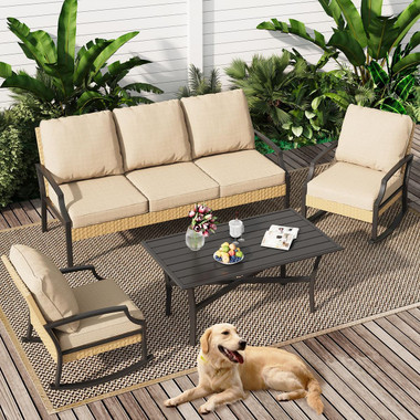 Outdoor Patio Furniture Set with Rocking Chair product image
