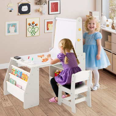 Kids' Art Table and Chair Set with Easel product image