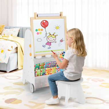 4-in-1 Kids' Art Easel with Stool product image