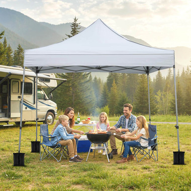 10 x 10 FT Pop up Canopy Tent with Sidewalls and Awning product image