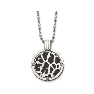 Mens Titanium Pendant Necklace and Chain (24") product image