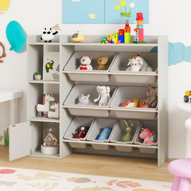 Kids' Wooden Toy Storage and Bookshelf product image