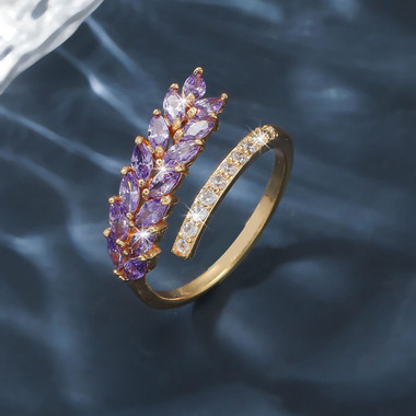 Women’s Adjustable Wheat-Design Ring  product image