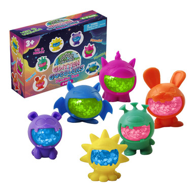 Power Your Fun Glitter Gobblers Blind Box Squishy Toy (6-Pack) product image