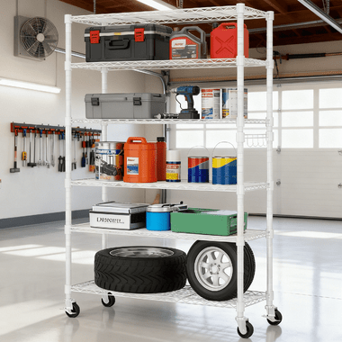 6-Tier Wire Shelving with Wheels product image