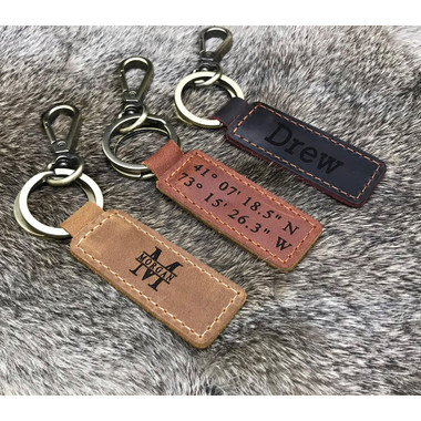 Personalized Leather Keychain product image