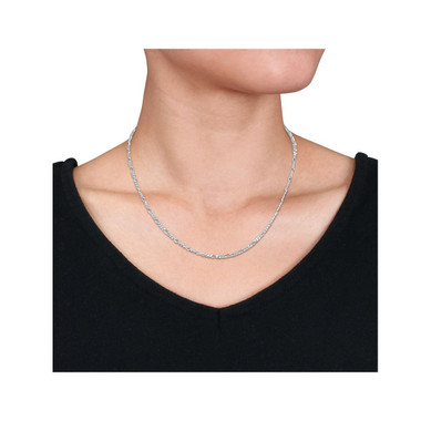 Sterling Silver Figaro Chain Necklace (18 inches 1.5mm) product image
