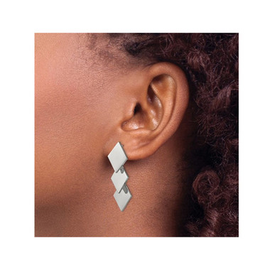 Stainless Steel Geometric Squares Dangle Earrings product image