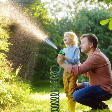 EVA Self-Coiling Garden Hose with Sprayer product image