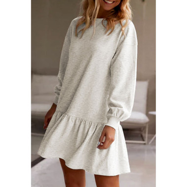 Charlee Puff Sleeve Ruffle Hem Mini Dress product image