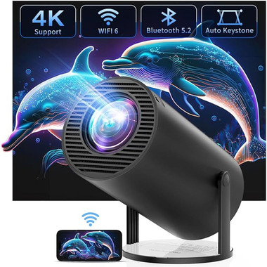 Clokowe 4K Mini Projector with WiFi Bluetooth and 180° Rotation product image