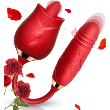 Rose-Shaped Handheld Clitoral Vibrator  product image